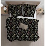 Obliečky z Renforcé bavlny FLORWELLA čierne Rozmer obliečky: 70 x 90 cm | 140 x 200 cm