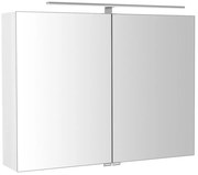 Sapho Sapho, RIWA galérka s LED osvetlením, 81x60x17cm, biela lesk, RIW080-0030