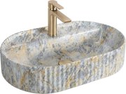 Rea Marcela Ruststone, umývadlo na dosku 600×370×135 mm, imitácia kameňa, REA-U3518