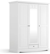 PROXIMA.store - Rustikálna šatníková skriňa 3s.1 - BELLUNO ELEGANTE FARBA: biela