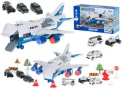 KIK Lietadlo Transporter + 6 áut polícia bočná/čelná