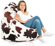 INTERMEDIC SK Sedací vak BAG Sako Design Laciata – 300 L, polyester, motív krava Veľkosť: XL