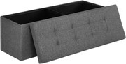 Taburet s úložným priestorom OTTOMAN 110x38 cm, tmavosivý