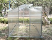 Skleník so základňou BestBerg BBGH‑606S / 3,61 m² / 190 × 190 × 194 cm / strieborná