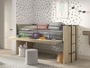 Detská vyvýšená postel s výsuvným písacím stolom Forli 90x200cm