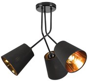 Luster na tyči IRMA 3xE27/15W/230V čierna