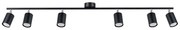 Bodové svietidlo Lemmi, 6x čierne kovové tienidlo, (možnosť polohovania)