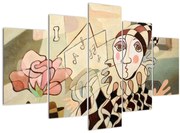 Obraz - Kubizmus - harlequin and rose (150x105 cm)