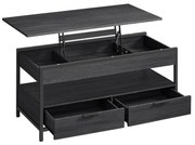 Konferenčný stolík so zdvíhacou doskou NYRO čierny