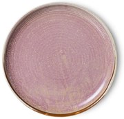 Rustikálne ružový porcelánový dezertný tanier Chef - Ø 20*3 cm