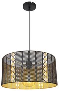 Globo 15450H - Luster na lanku ABINY 1xE27/60W/230V zlatá/čierna