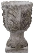 Šedý antik cementový rustikálny kvetináč - Ø 16*24 cm
