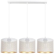Luster na lanku ALDO 3xE27/60W/230V biela