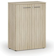 Kancelárska skriňa s dverami PRIMO WOOD, 800 x 420 x 1087 mm, dub prírodný