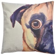 Dekoračný vankúš s výplňou Mops - 43 * 43 cm