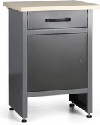 Pracovný stôl do dielne G1, 840 x 600 x 600 mm, 1 zásuvka, 1 skrinka