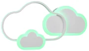 Biele detské svietidlo 52x25 cm Cloudy - Trio