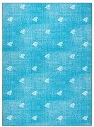 Koberec HEARTS Jeans - tyrkys