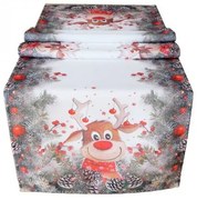 Obrus Vianočný sob Rudolf 40x140 cm