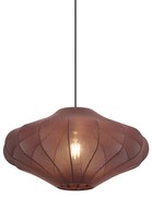Japandi závesná lampa hnedá s látkovým tienidlom 50cm - Plu