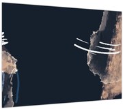 Obraz - Tmavomodrá abstrakcia (70x50 cm)