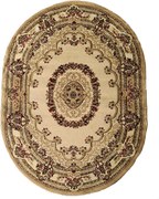 Oválny krémový koberec Adora 5547 CREAM – elegantný vzor Rozmer: 200x290 cm
