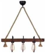 Závesný luster na lankách KUTUK 3xE27/40W/230V borovica