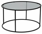 Konferenčný stolík Aurum Black s tmavým sklom, 80 cm