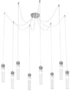 Kolarz 6009.30850 - Luster na lanku RAGGIO 8xE14/25W/230V pavúk striebro