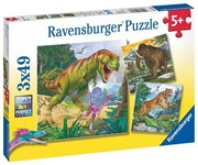 Ravensburger Puzzle Dinosaury a čas 3x49 dielikov