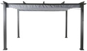 Sunfun Kreta Pergola so zhrňovacou látkovou strechou XL, pôdorysný rozmer: 3,33 × 4,18 m, výška: 2,35 m, čierna, antracit