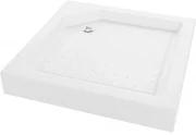 Mexen Rio, štvorcová sprchová vanička 90x90x14 cm + chrómový sifón, biela, 45109090
