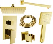 Mexen Uno DR45 sprchová súprava pre podomietkovú inštaláciu, zlatá - 71435DR45-50