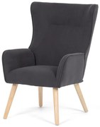 Autronic BONTEC Kreslo ušiak, modrá, menčestrová látka, AK-314 BLUE2 Farba: Šedá