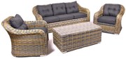 Záhradný ratanový nábytok MONTE CARLO hnedo-sivý