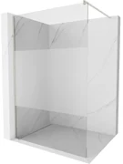 Mexen Kioto, sprchová zástena Walk-In 100 x 200 cm, 8mm číre sklo-námraza, brúsená oceľ profil, 800-100-101-97-35