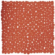 Spirella Protišmyková podložka do sprchy GALETS, terakota, 53 x 53 cm