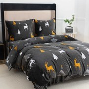 Mikroplyšové obliečky WHITE TREES tmavosivé Rozmer obliečky: 70 x 90 cm | 140 x 220 cm