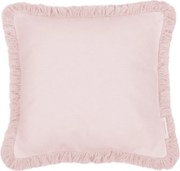 Boho štvorcový vankúš s rámom púdrovo ružová 40x40 cm