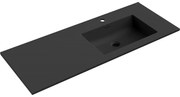 Mexen Otis, umývadlo na zapustenie 121 x 46,5 cm, pravé, čierna matná, 25181271P