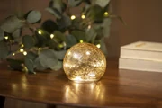 Vianočná stolová lampa zlatá 20 cm vrátane LED - Lua