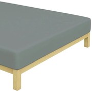 Jersey bavlnené prestieradlo na jednolôžko - 90 x 200 cm - tmavosivé
