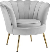 Svetlosivé zamatové kreslo Kelsey – Støraa