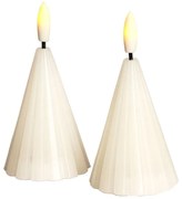 Biela vianočná svetelná dekorácia 2 ks ø 6 cm Laura – Sirius