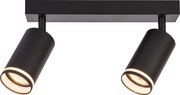 Bodové svietidlo Pipe Ring, 2x čierne kovové tienidlo, b