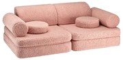 Ružová detská pohovka z textílie buklé 132 cm Settee – Wigiwama