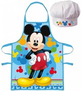 Detská / chlapčenská zástera s kuchárskou čiapkou Mickey Mouse - Disney - pre deti 3 - 8 rokov