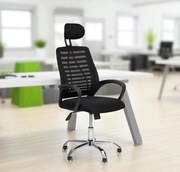 Otočná kancelárska stolička s opierkou hlavy a  funkciou hojdania