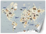 Gario Fototapeta Pastelová mapa kontinentov Materiál: Vliesová, Rozmery: 150 x 105 cm