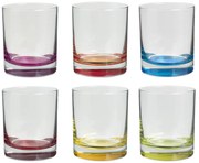Sklenený pohár na vodu Color 300 ml sada 6ks